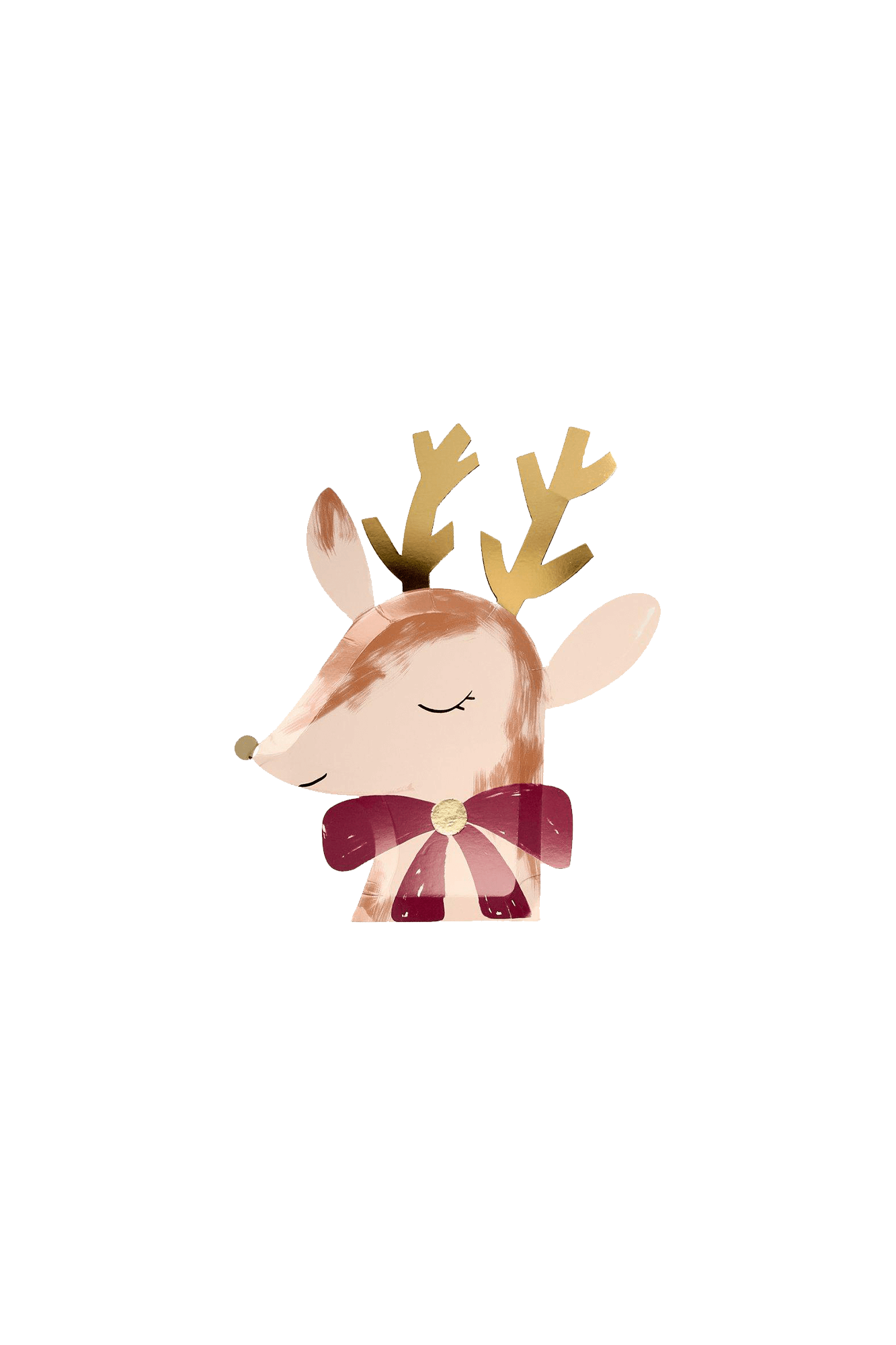 Reindeer With Bow Plates - Sea Apple